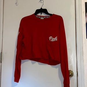 Victoria’s Secret PINK red long sleeve cropped